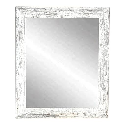 BrandtWorks Barn Wood Vanity Wall Mirror, 22" x 32", Heavy Distressed