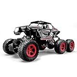 Blexy 6WD RC Cars, 1/14 Scale 2.4Ghz High Speed Electric Remote Control Off-Road Climbing Truck, Radio Controlled Rock Crawler, All-Terrain RTR Buggy Black
