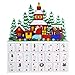 MorTime 24 Day Advent Calendar Premium Christmas Décor | Painted Characters | 100% Wood Construction | Cute Holiday Decoration | Measures (Large)