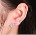 Chicinside CZ Crystal Arrow Ear Wrap Pin Sweep Ear Cuff Climber Earrings (silver-plated-base)