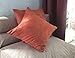 Best Dreamcity Set of 2 Faux Suede Cushion Covers / Pillowcases for Couch (18 X 18 -Inch, Poppy)