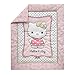 Bedtime Originals Hello Kitty Luv Hearts 3 Piece Crib Bedding Set, Pink/Gold