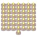 Realistic Bright Flameless LED Tea Light Candles, Bright, Flickering, Battery Powered Fake Candles, Unscented Tealights, Pack of 50
