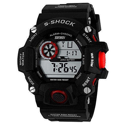 Skmei 1019 Deportes al aire libre Multifuncional Luminoso impermeable relojes de buceo (rojo)