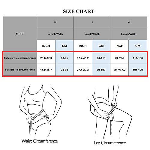 2 in 1 Women Waist Thigh Trimmer Belt for Leg Butt Hip Wear, Waist Trimmer for Women (Black, M)