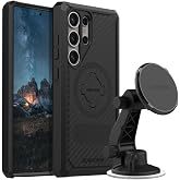Rokform - Galaxy S24 Ultra Rugged Case + Magnetic Windshield Suction Phone Mount