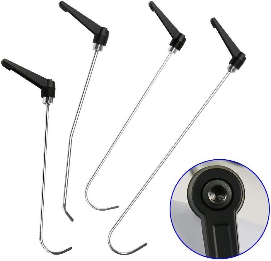 WHDZ Rotary dent Repair Tool 4Pcs Professional PDR Rods Set Auto Body Paintless Dent Repair Tool Hail Damage Door Dings Removal PDR Rods Tips Kit Sets