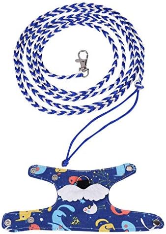 Be Good Small Animal Harness Vest with Leash Adjustable Neck and Chest Soft and Comfortable Small Pet Lead for Rat Mouse Squirrel Small Animal Blue/Pink