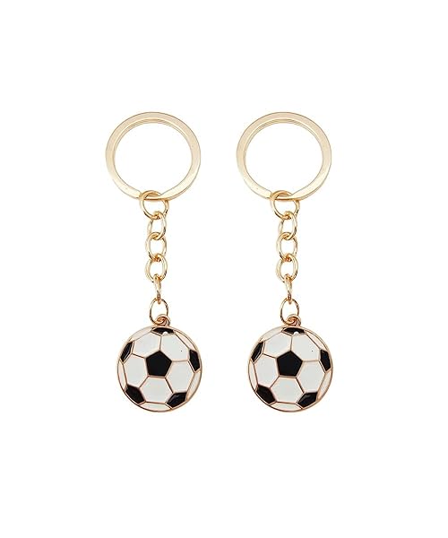 VGRDTW 2 Pack Football Trolley Token Keyring - Supermarket Trolley Coin Set | Reusable Shopping Trolley Coin | Bag Hanging Accessories