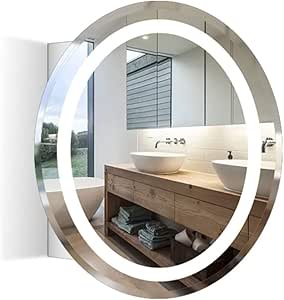 LTINN Gabinete de Espejo de baño con Luces LED, anticorrosión, a Prueba