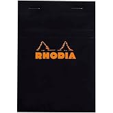 Rhodia 80 Sheet Graph Notepads, 4 by 6", Black
