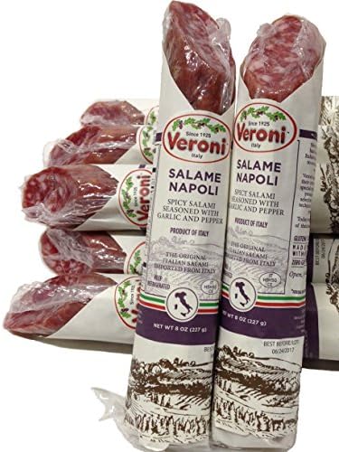 Veroni Salami Napoli - Spicy Salami Seasoned with Garlic and Pepper 8 oz (Each)