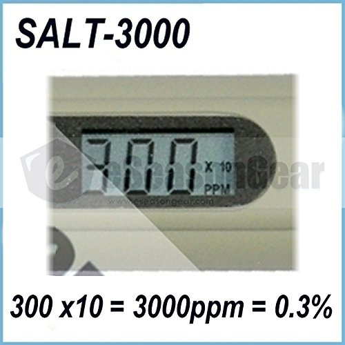 eSeasonGear SALT3000 Meter, Digital Salinity PPM Temperature Tester