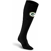 For Bare Feet NFL Adult Knee High-Performance Socks, All Black, Unisex Design, Recovery Wellness Exercise Accessory