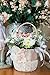 Customoffi Modern Basket – Best for Flower Girl Basket for Any Events – Classic and Elegant Round Basket with Handle