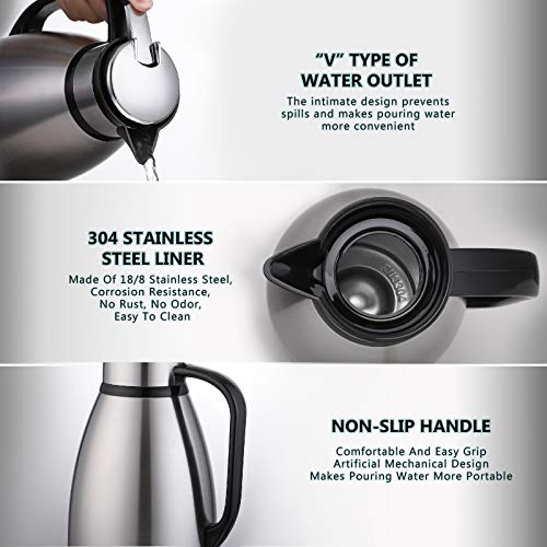 Thermal Coffee Carafe, 101OZ Stainless Steel Thermal Insulated Carafes