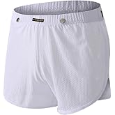 Dcincell Men's Mesh Boxer Briefs Sexy See Through Underwear Breathable Panties Pouch Booty Shorts Soft Trunks