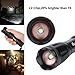 LED Tactical Flashlight High Lumens Phixton Rechargeable 5000mAh 18650 Battery Charger Gift Case Kit 1200lm L2 Adjustable Handheld Light 5-Mode Water-resistant Flash Torch For Indoor Outdoor Emergency
