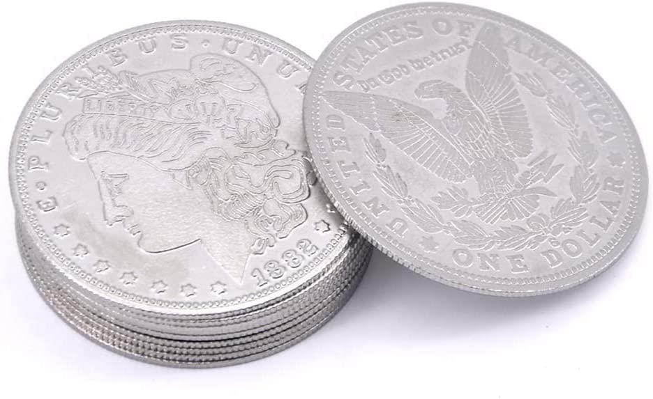 Enjoyer Palming Coins(Morgan Version) Magic Tricks Coin Magic Gimmick Magician Props Accessories,10Pcs/Lot…