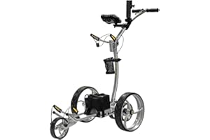 BAT-CADDY ELECTRIC GOLF CADDY BATCADDY X8R Battery Powered Golf Push Cart with Remote, Dual Motor, 9-Speeds and Reverse, Cruise Control, Anti-Tip Wheels, and Downhill Control