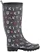 Capelli New York Ladies' Shiny Pop Owls Printed Rain Boot