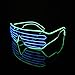 LERWAY EL Wire Light Up Glasses, LED Shutter Glow Glasses for Rave 80s Birthday Neon Blacklight Party