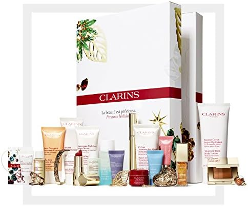 Clarins 24-Piece Advent Calendar Gift Set! This Gathering Of Full Sizes, Travel Sizes, Samples And Accessories Makes A Can't-Miss Holiday Gift! Perfect For Beauty Lovers! A Surprise Every Day!