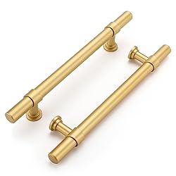 Haliwu 20 Pack Gold Cabinet Handles, Brushed Brass