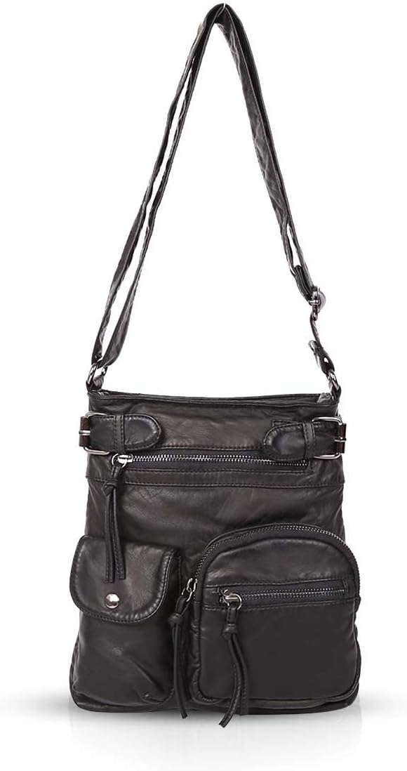 NICOLE & DORIS Women Handbags Cross Body Over The Shoulder Simple hobo Bags Messenger Bags, Black