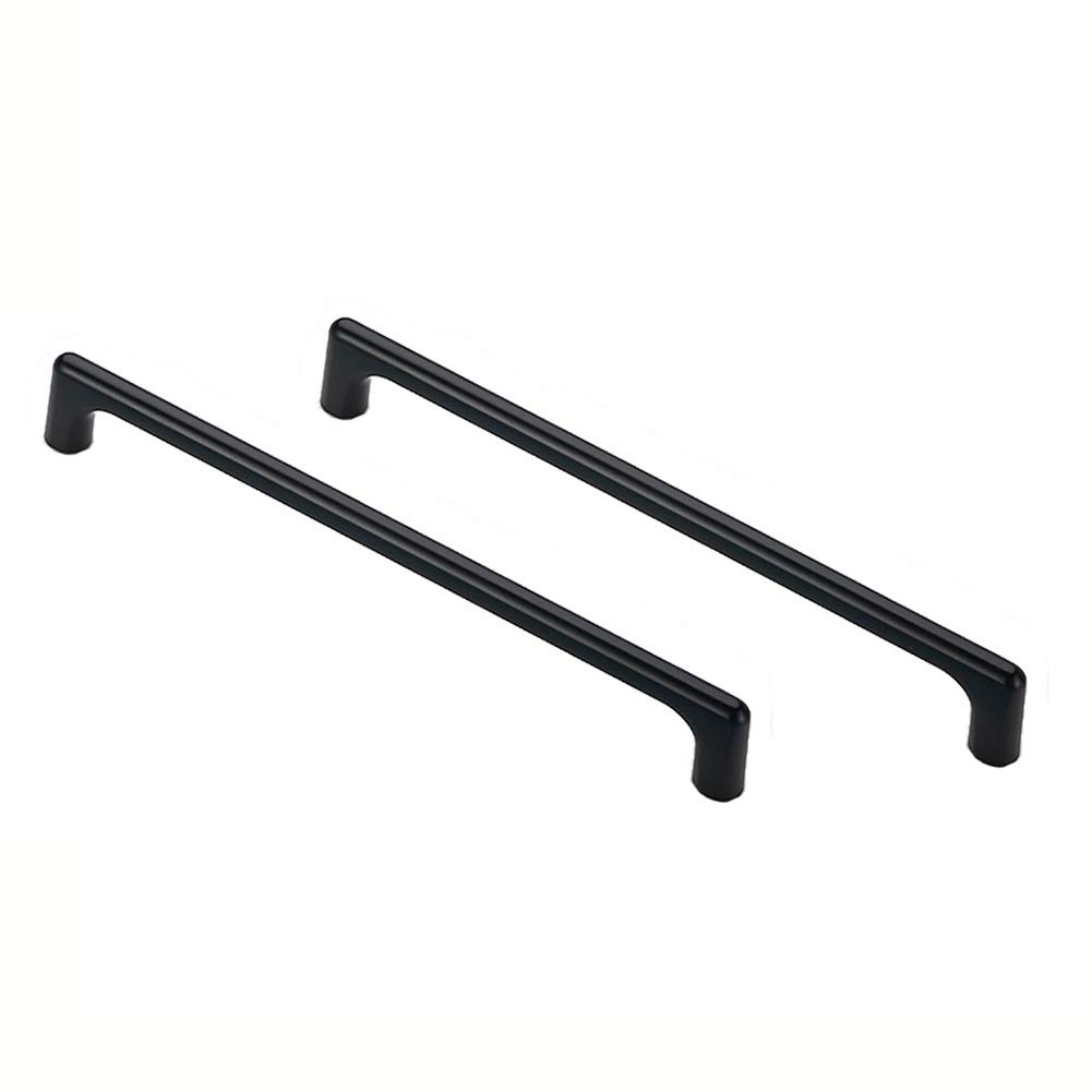 BOZONLI Cupboard Handles, Black Kitchen Door Handles T Bar Handle Drawer Pulls Cupboard Knobs Cabinet Handles (192mm, 2 Pack)