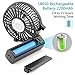 OPOLAR Handheld Portable Battery Operated Personal Fan with Strong Airflow, Small Rechargeable USB Fan with 2200mAh Battery,3 Settings, Foldable Design for Travel Home and Office Makeup Use - Two Pack