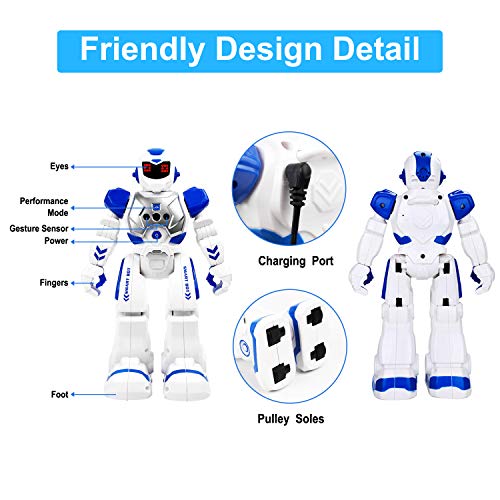 image for Tuptoel RC Robot for Kids, Remote Control Robot Toys with LED Lights, 