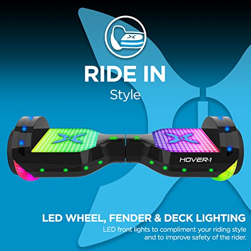 Hover-1 Astro Electric Self Balancing Scooter - 7MPH Top Speed, 9 Mile Range, 5HR Run-Time, Built-In Bluetooth Speaker, Self Balancing Boards Rider Modes: Beginner to Expert