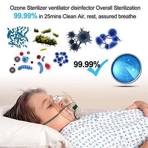 CPAP Cleaner & Sanitizer, Vktech Portable Mini CPAP Cleaner Disinfector, Recharge Ozone Sterilization Cleaner Machine for CPAP Mask Air Tubes Respirator Heated Hose Pipe Tube Accessories, White