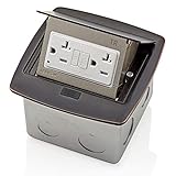 Leviton PFGF2-BZ, Bronze Pop-Up Floor Box with 20