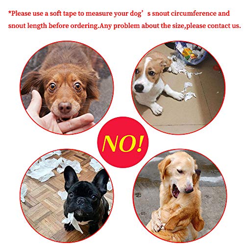 HanDingSM Dog Muzzle,Anti-Biting Secure Fit Breathable Nylon Dog Muzzle Mouth Cover,Anti-Barking Licking Adjustable Air Mesh Pet Muzzle for Small Medium Large Dogs (XXL)