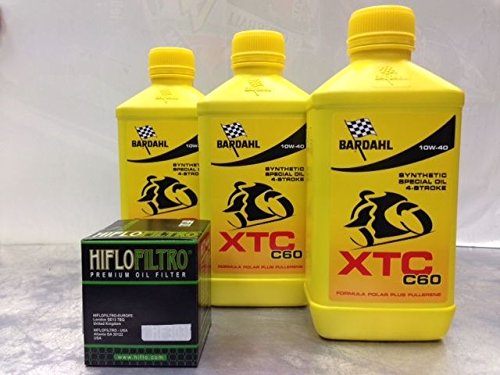 title=3 LT OLIO motore 4t BARDAHL BARDHAL XTC C60 10W40 + FILTRO OLIO