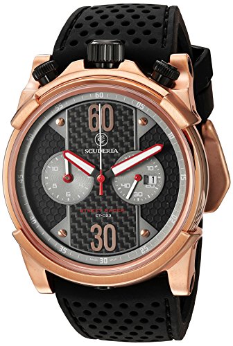 CT Scuderia Men's CS10140 Street Racer Analog Display Swiss Quartz Black Watch