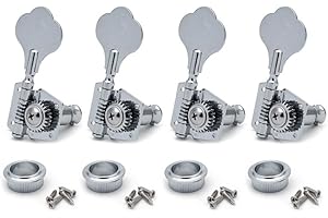 MAXCHEER Guitar Bass Tuners Bass Guitar Tuning Keys,Ratio Headstock Sealed Machine Head Replacement for Electric Jazz Bass or Precision Instruments