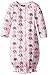 Mud Pie Baby Girl Convertible Sleepwear Gown, Pink, 0-3 Months