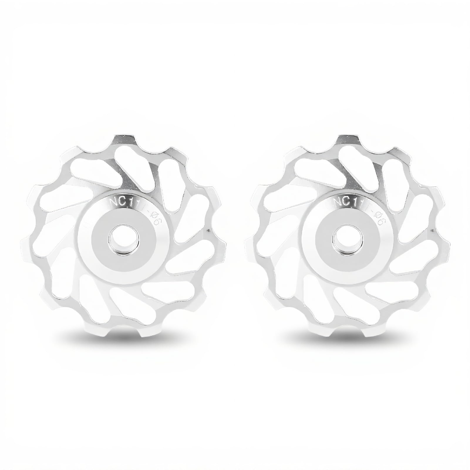 Tosuny Bicycle Rear Derailleur, 11T/13T Sealed Bearing Wheel, Ceramic Bearings, Aluminium, Silver, 7/8/9/10 Speed, Bike