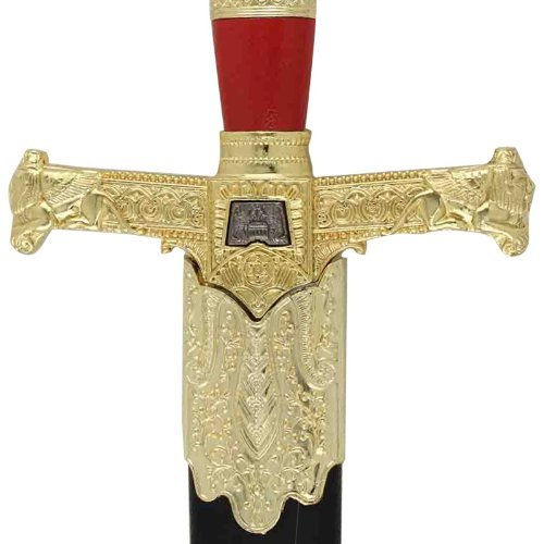 King Solomon Medieval Crusader Replica Longsword - Red - Image 4