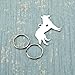 HOUSWEETY 1pc Stainless Steel German Shepherd Dog Pendant Dog Keychains Key Ring Car Purse Bags Pets Lover Charms Gifts 3x2.3cm