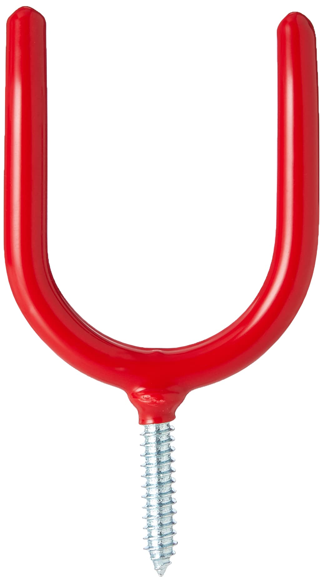 Merriway® BH00902 (5 Pcs) Tool Storage Shed Garage Hook, Red Plastic Coated - Pack of 5 Pieces