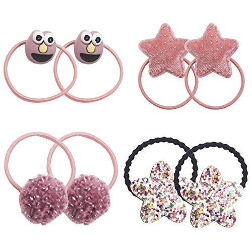 48PCS Baby Girls Hair Accessories Set Baby Hair Clips Fully Lined Cute Hair Bows Clips Elastic Hair Bands Bow Hair Ties Ponytail Holders for Little Girls Toddlers Kids Children (Pink+Khaki)