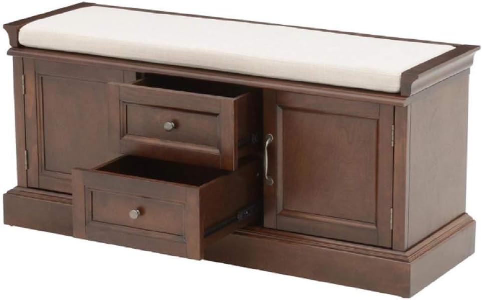 Amazon Com Home Decorators Collection Royce Storage Smokey Brown Bench Kitchen Dining