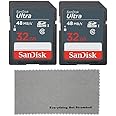 2 Pack SanDisk 32 GB Class 10 SDHC Flash Memory Card works with Bestguarder HD IP66 Infrared Night Vision Game & Trail Hunting Scouting Ghost Camera - W/ Everything But Stromboli (tm) MicroFiber Cloth