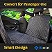 Knodel Dog Seat Cover, 100% Waterproof Car Seat Cover for Pets, Pet Seat Cover Dog Hammock, 600D Heavy Duty Scratch Proof Pet Back Seat Covers, Zippered Side Flaps for Cars, Trucks and SUVs (Black)