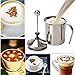 Milk Frother, PYRUS 400ML Stainless Steel Double Mesh Coffee Milk Foamer Cup