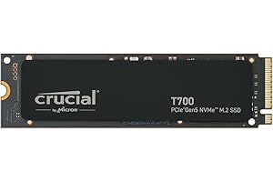 Crucial T700 1TB Gen5 NVMe M.2 SSD - Up to 11,700 MB/s - DirectStorage Enabled - CT1000T700SSD3 - Gaming, Photography, Video Editing & Design - Internal Solid State Drive